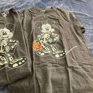 Disney Glow in the dark Mickey Mouse Skeleton Costume T-Shirt - Black
